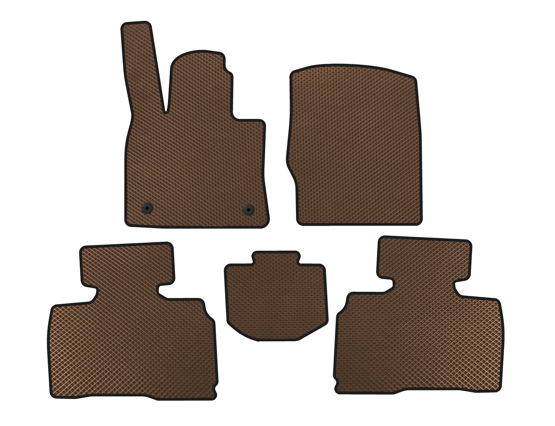 EVA Floor Mats (2 Rows, 7-Seater, Brown) for Ford Explorer 2019- - image 1
