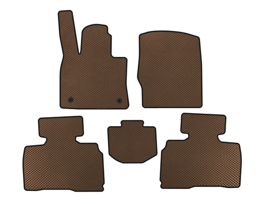 EVA Floor Mats (2 Rows, 7-Seater, Brown) for Ford Explorer 2019- - image 1