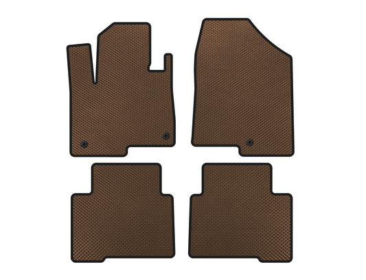 EVA floor mats (2 rows, for Grand, Brown) for Hyundai Santa Fe 4 2018-2023 - image 1