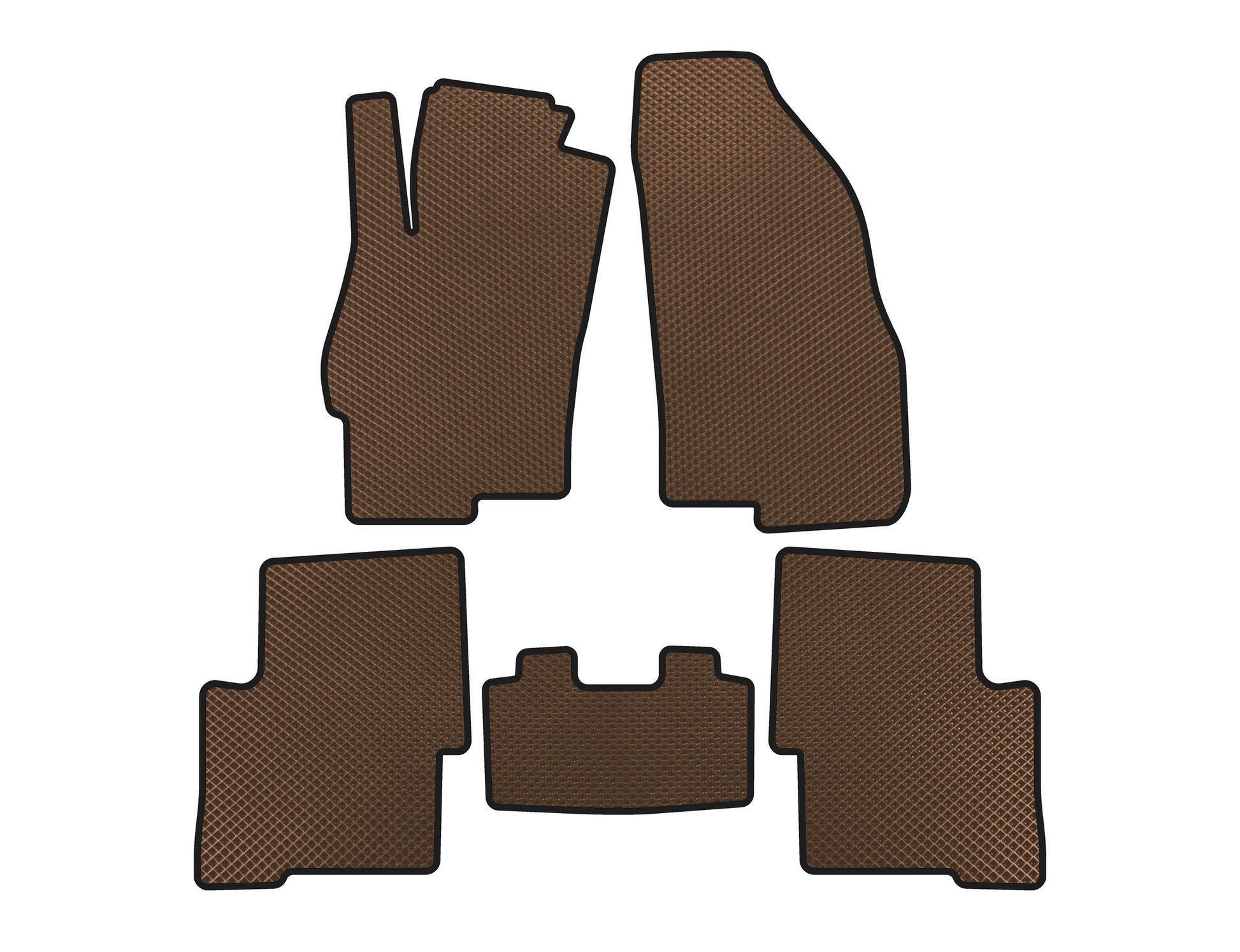 EVA Floor Mats (SD, Brown) for Fiat Linea 2006-2018 - image 1