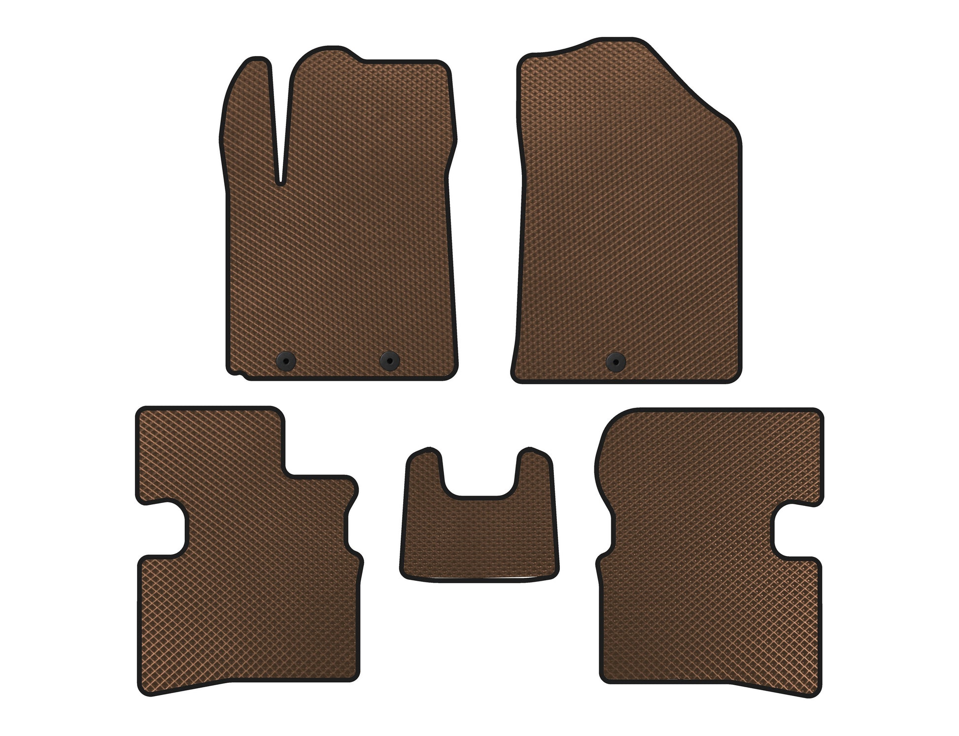 EVA Floor Mats (2009-2011, HB, Brown) for Kia Picanto 2004-2011 - image 1