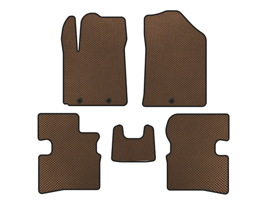 EVA Floor Mats (2009-2011, HB, Brown) for Kia Picanto 2004-2011 - image 1