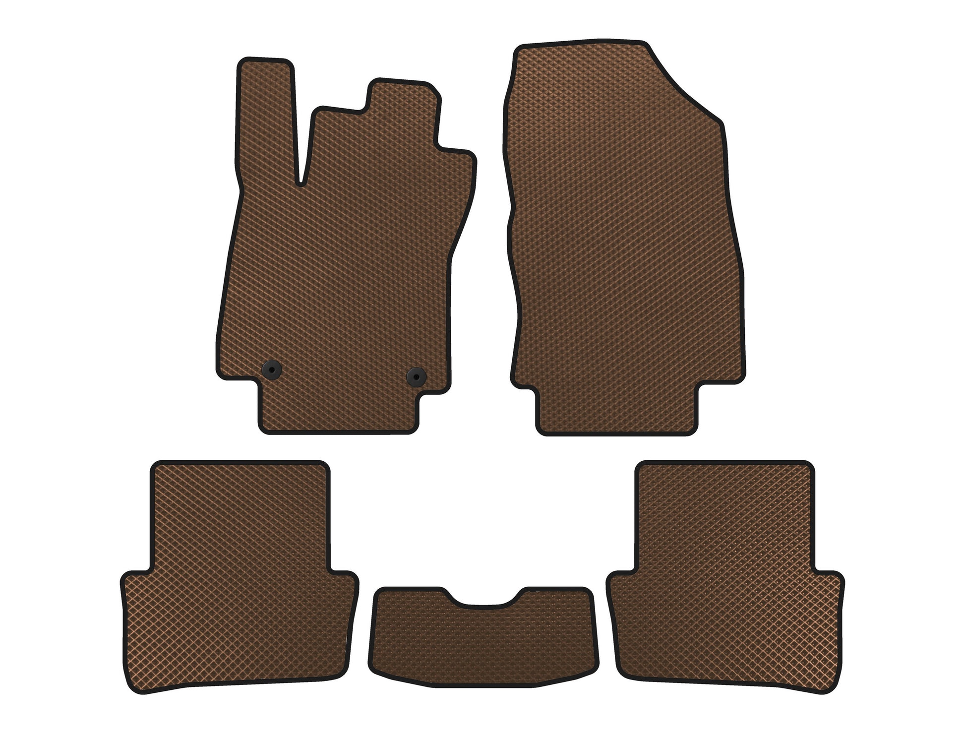 EVA Floor Mats (2012-2016, HB, 5-Door, Brown) for Renault Clio IV 2012-2019 - image 1