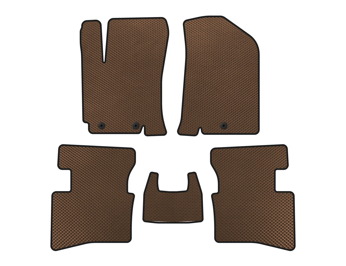 EVA Floor Mats V2 (Brown) for Kia Rio 2012-2017 - image 1