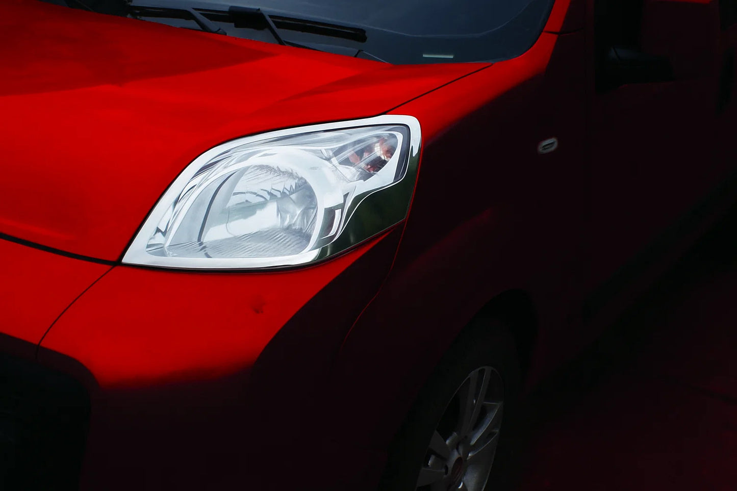 Headlight Covers (2 pcs, Stainless Steel) for Fiat Fiorino/Qubo 2008-2024 - image 1