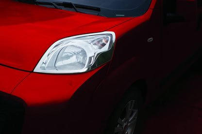 Headlight Covers (2 pcs, Stainless Steel) for Fiat Fiorino/Qubo 2008-2024 - image 1