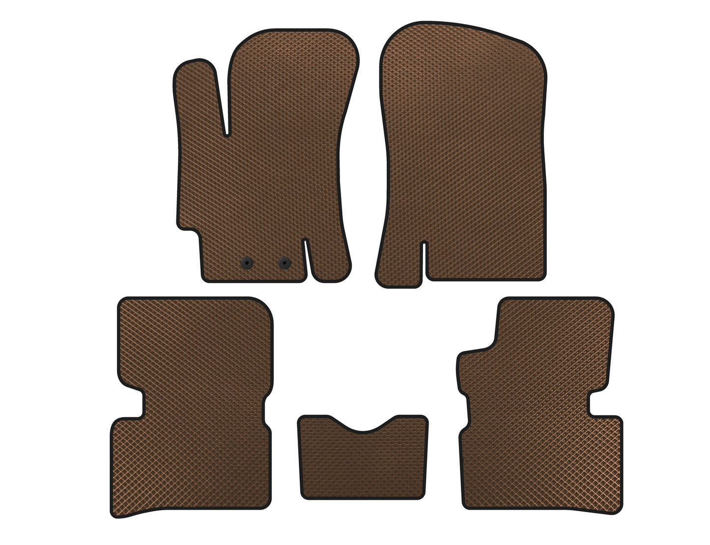 EVA Floor Mats (SD, Brown) for Hyundai Accent 2006-2010 - image 1
