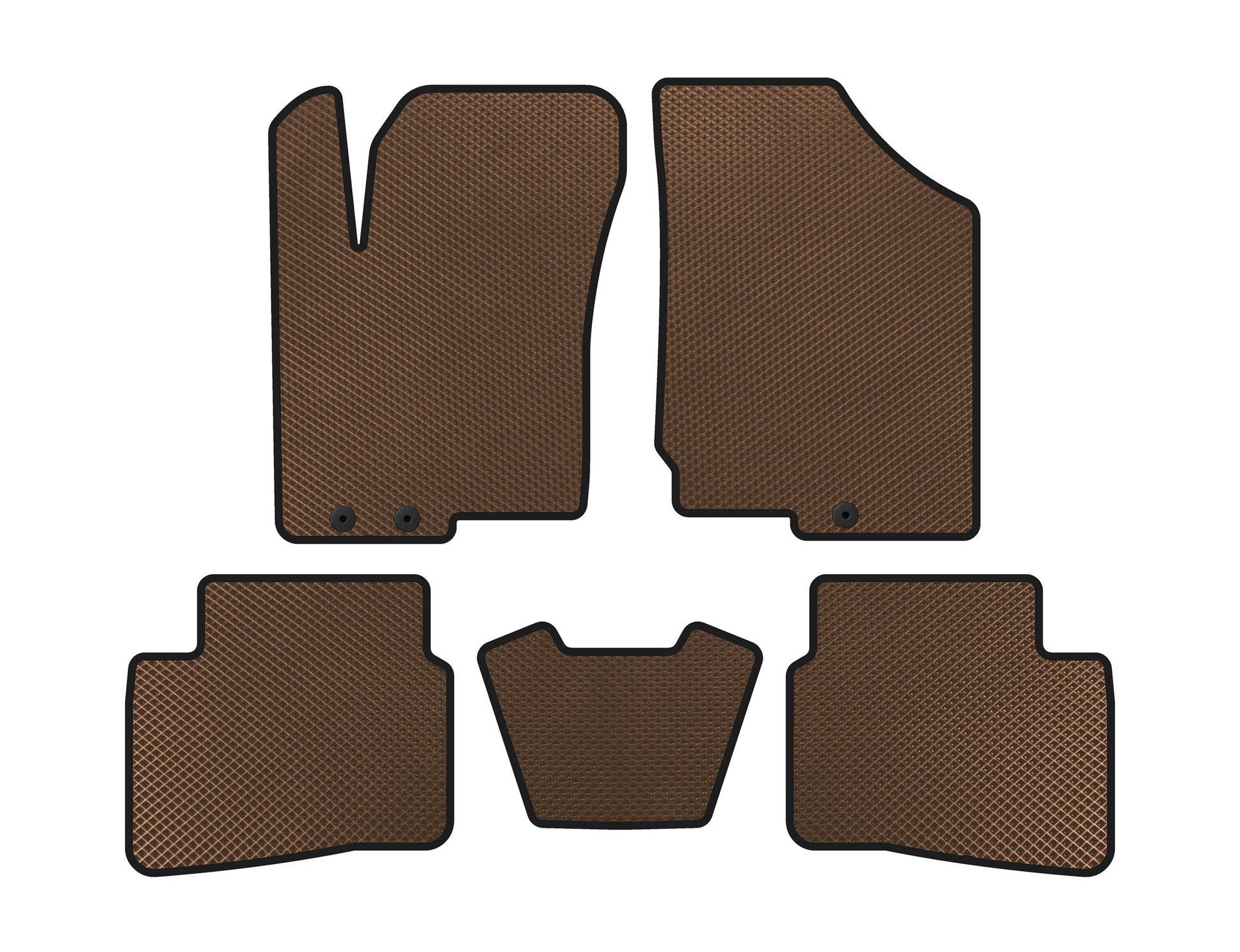 EVA Floor Mats (2008-2012, Brown) for Kia Forte 2008–2024 - image 1