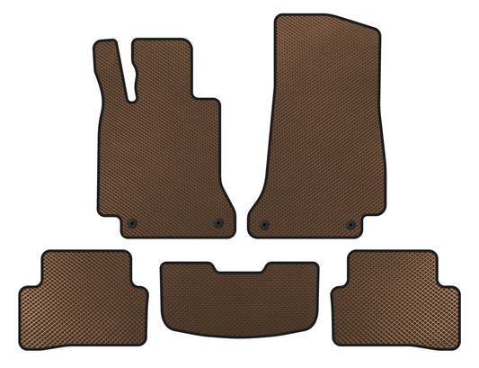 EVA Floor Mats (SD, Brown) for Mercedes C-сlass W205 2014-2021 - image 1