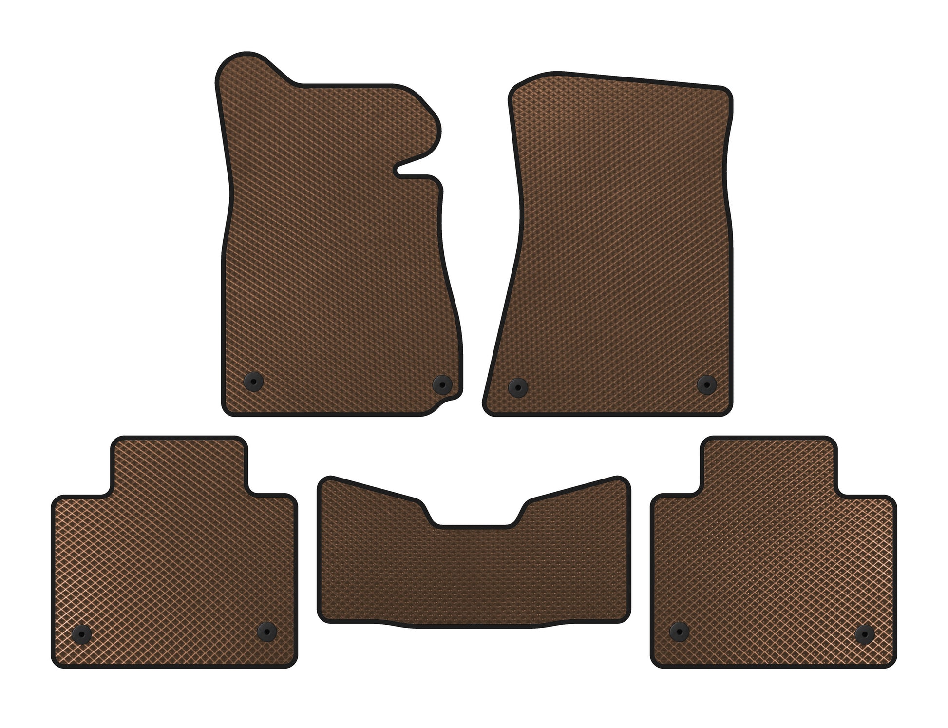 EVA Floor Mats (2011-2015, SD, 2WD, Brown) for Lexus GS 2011-2020 - image 1
