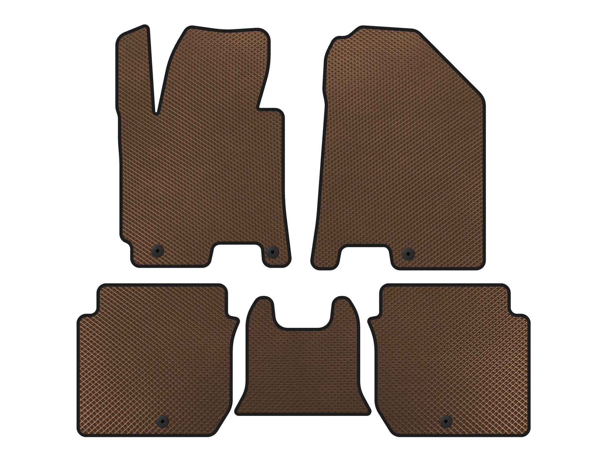 EVA Floor Mats (2016-2018, Brown) for Kia Forte 2008–2024 - image 1