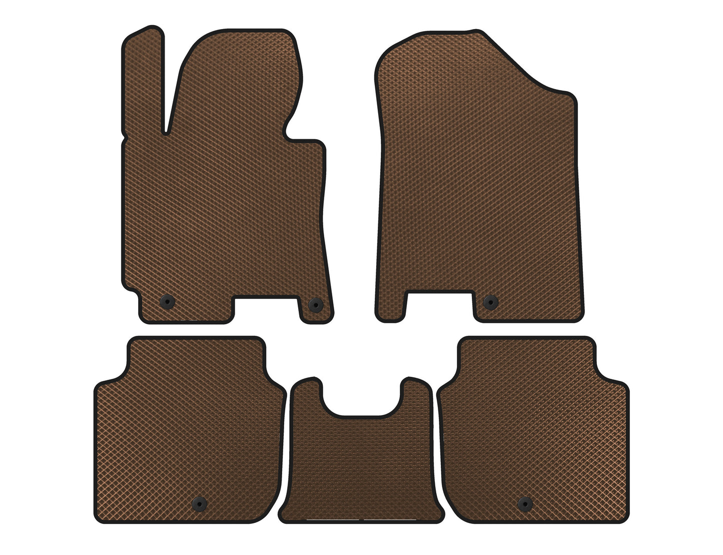 EVA Floor Mats (2012-2016, Brown) for Kia Forte 2008–2024 - image 1