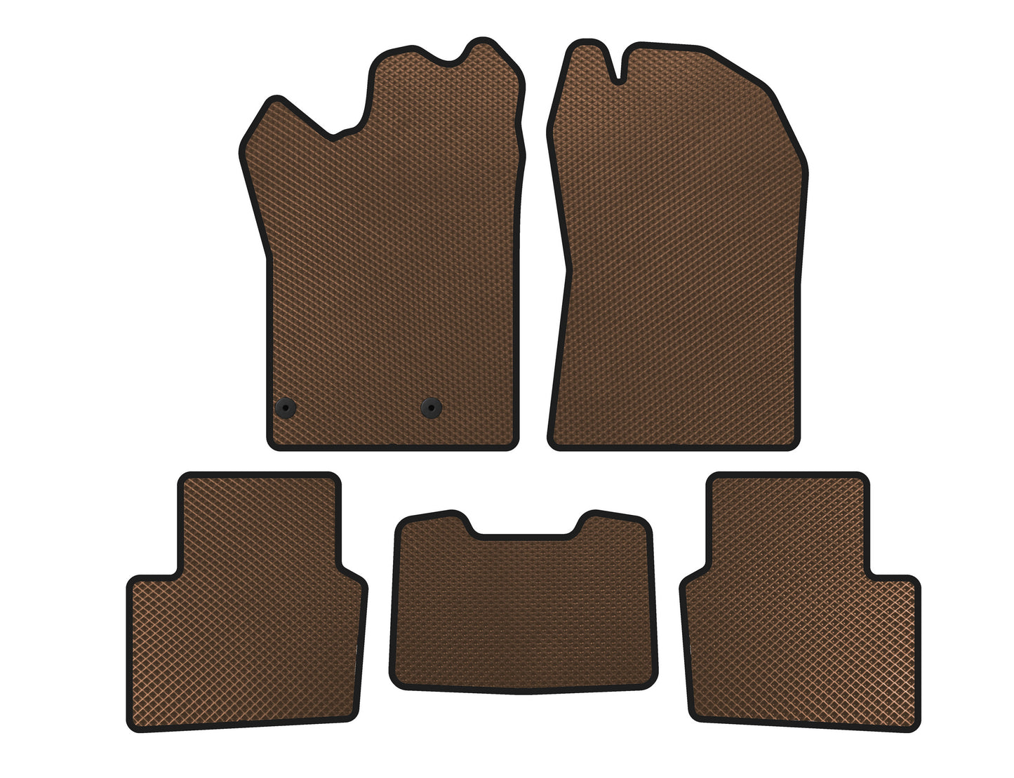 EVA Floor Mats (Hybrid, Brown) for Nissan Qashqai 2021- - image 1