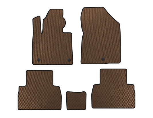 EVA Floor Mats (2018-2020, Brown) for Hyundai Santa Fe 4 2018-2023 - image 1