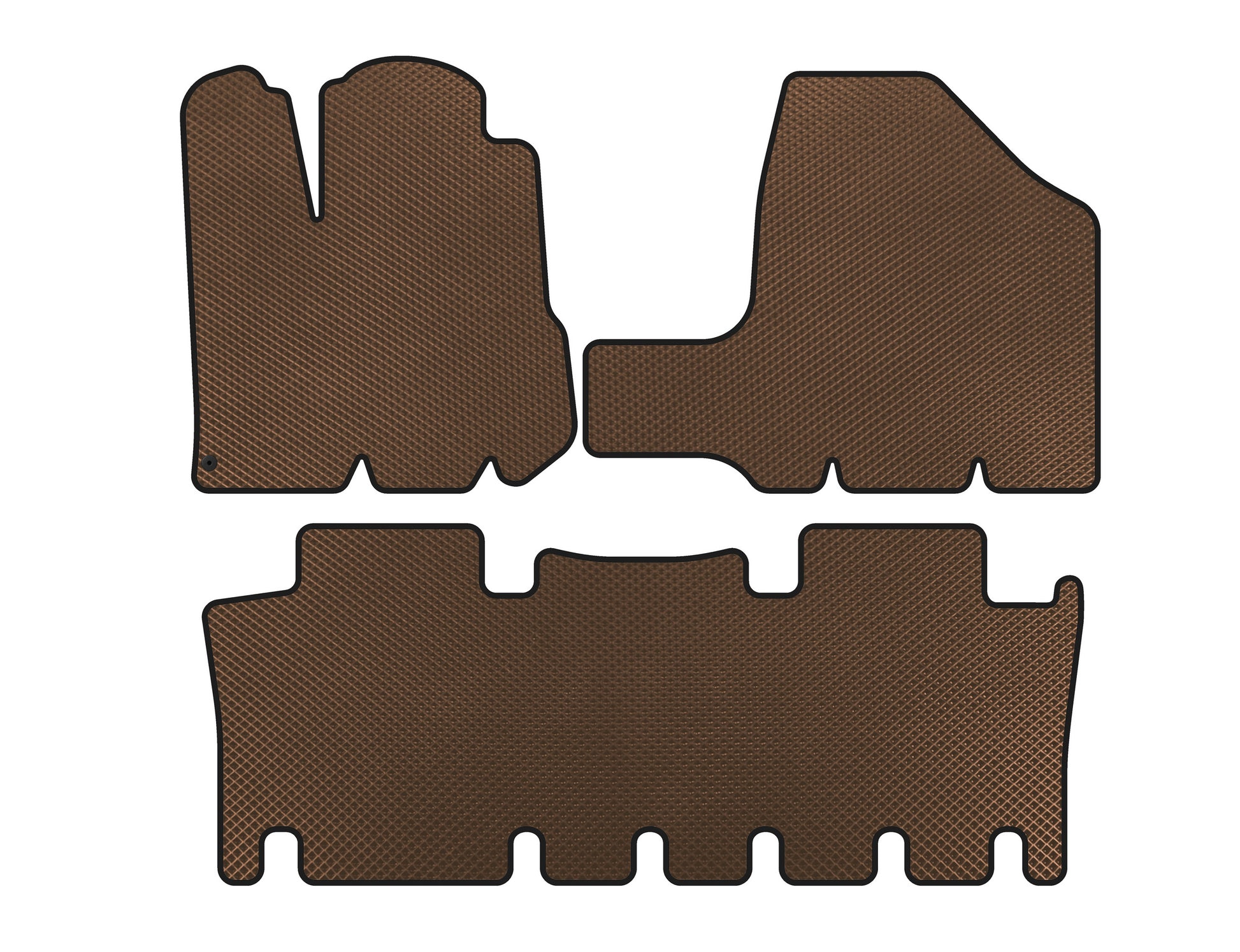 EVA Floor Mats (2 Rows, Brown) for Toyota Sienna 2003-2009 - image 1