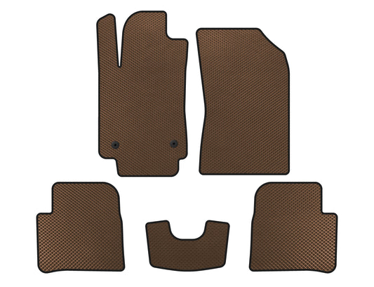 EVA Floor Mats (HB, Brown) for Citroen C-3 2016-2023 - image 1