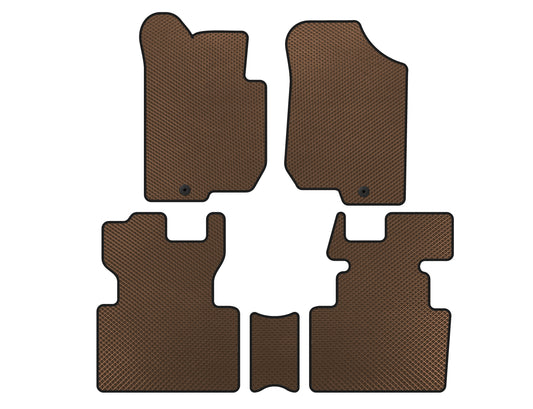 EVA floor mats (2006-2012, 2 rows, 7-seater, Brown) for Kia Carens 1999-2012 - image 1