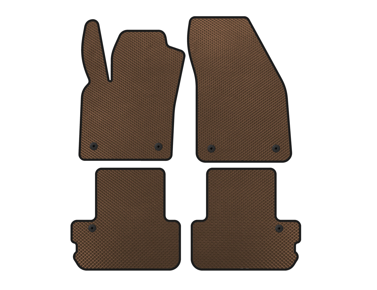 EVA Floor Mats (Cabriolet, Brown) for Volvo C70 2006-2010 - image 1