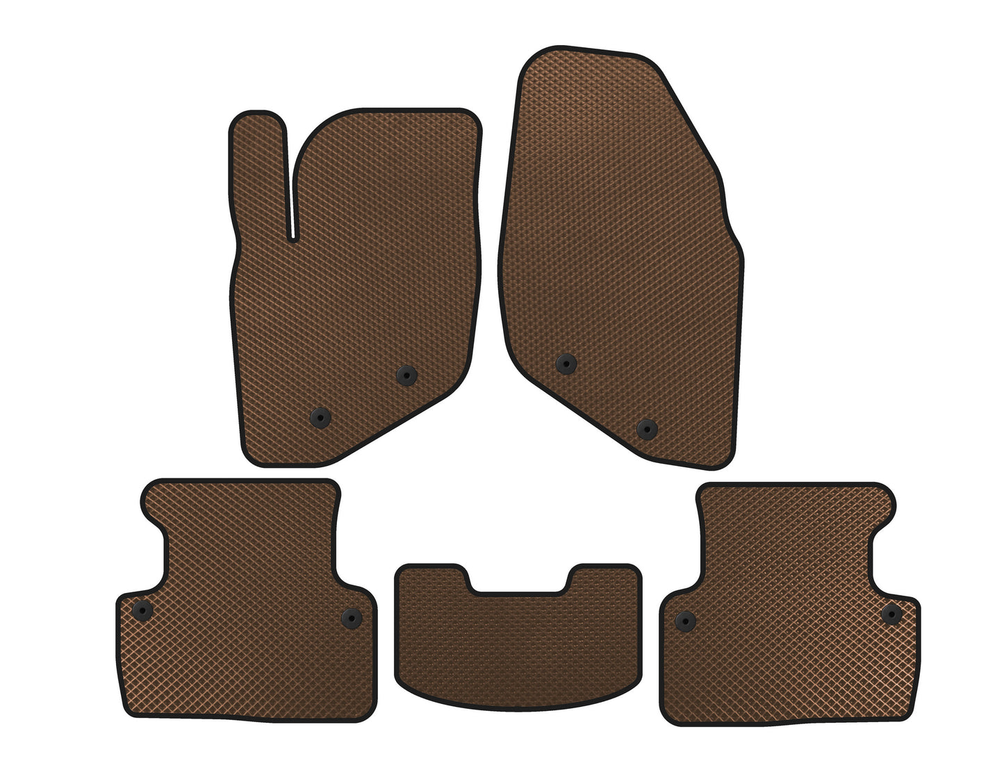 EVA Floor Mats (Brown) for Volvo V70 2000-2007 - image 1