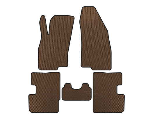 EVA Floor Mats (2011-2018, HB, 3-Door, Brown) for Fiat Punto Grande/EVO 2006-2018 - image 1