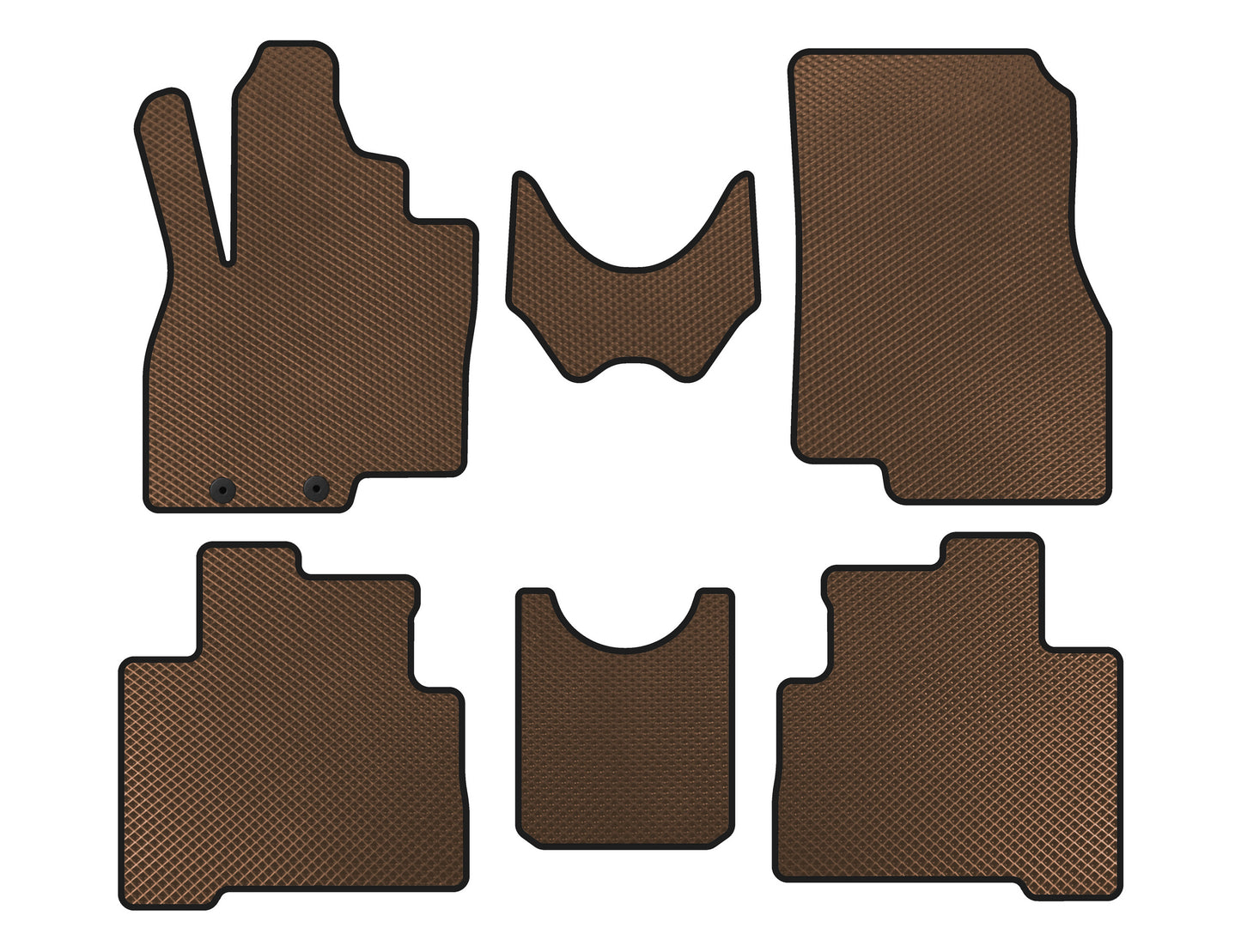 EVA Floor Mats (2 Rows, Brown) for Mitsubishi Grandis 2003-2011 - image 1