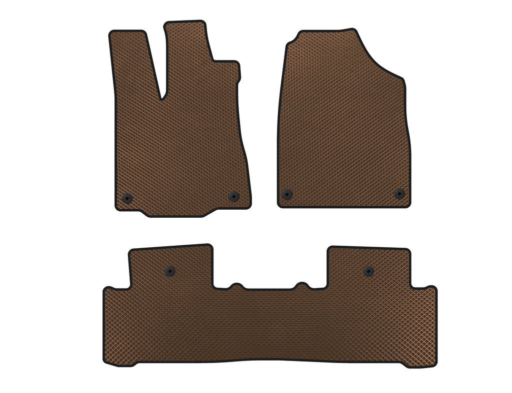 EVA Floor Mats (2 Rows, Brown) for Acura MDX 2013-2020 - image 1