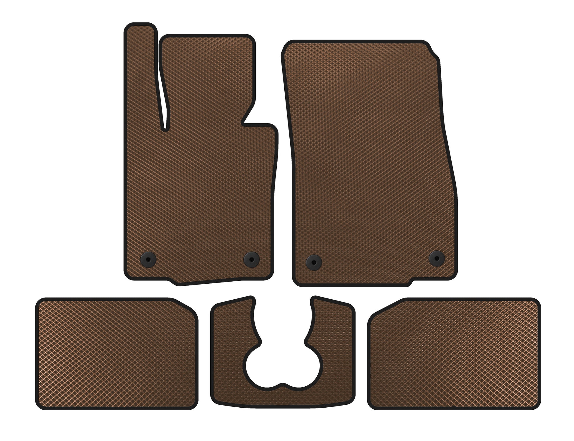 EVA Floor Mats (for S F55, 5-Door, Brown) for Mini Cooper F55/56/57 2014-2023 - image 1