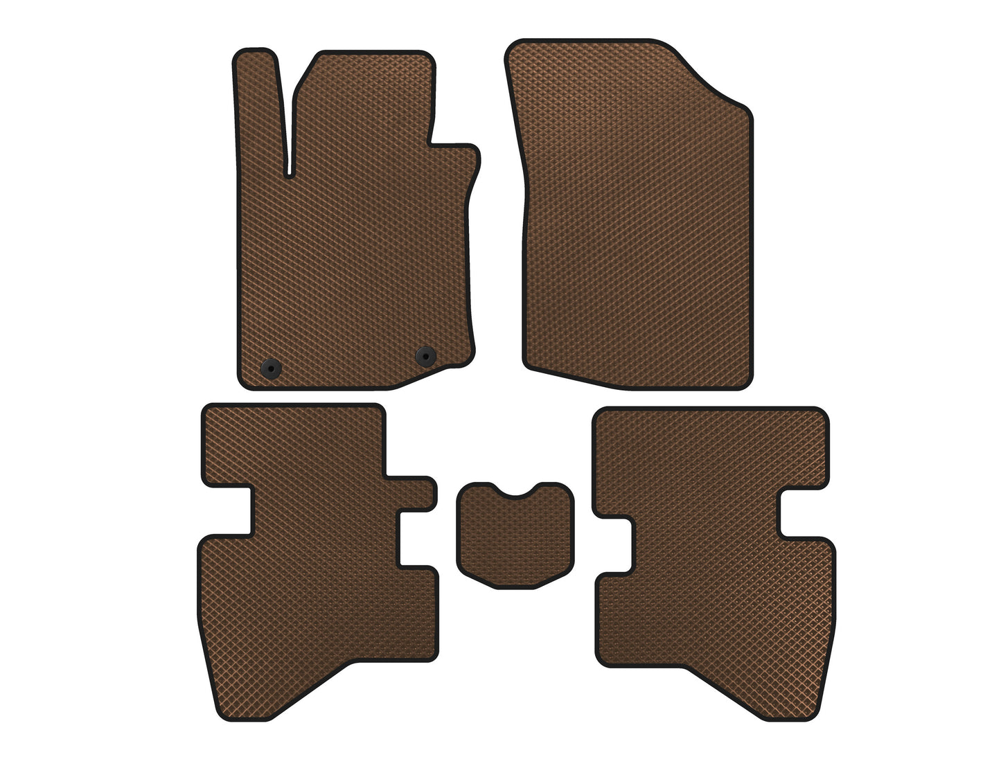 EVA Floor Mats (HB, Brown) for Citroen C-1 2005-2014 - image 1