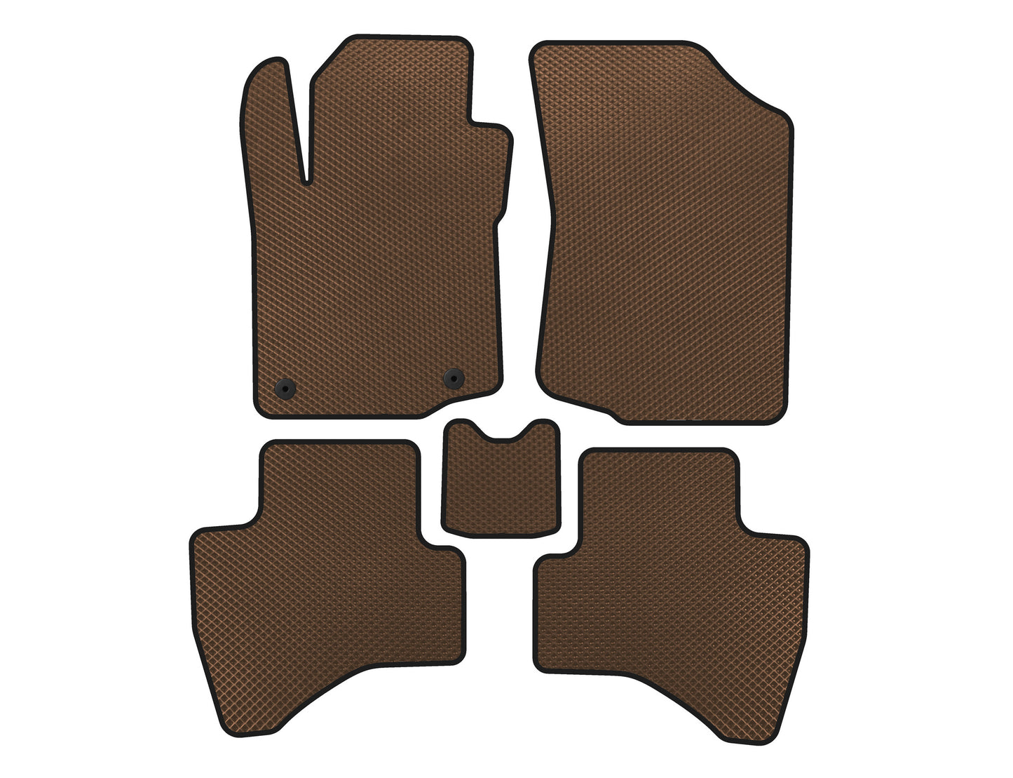 EVA Floor Mats (HB, Brown) for Peugeot 107 2005-2014 - image 1