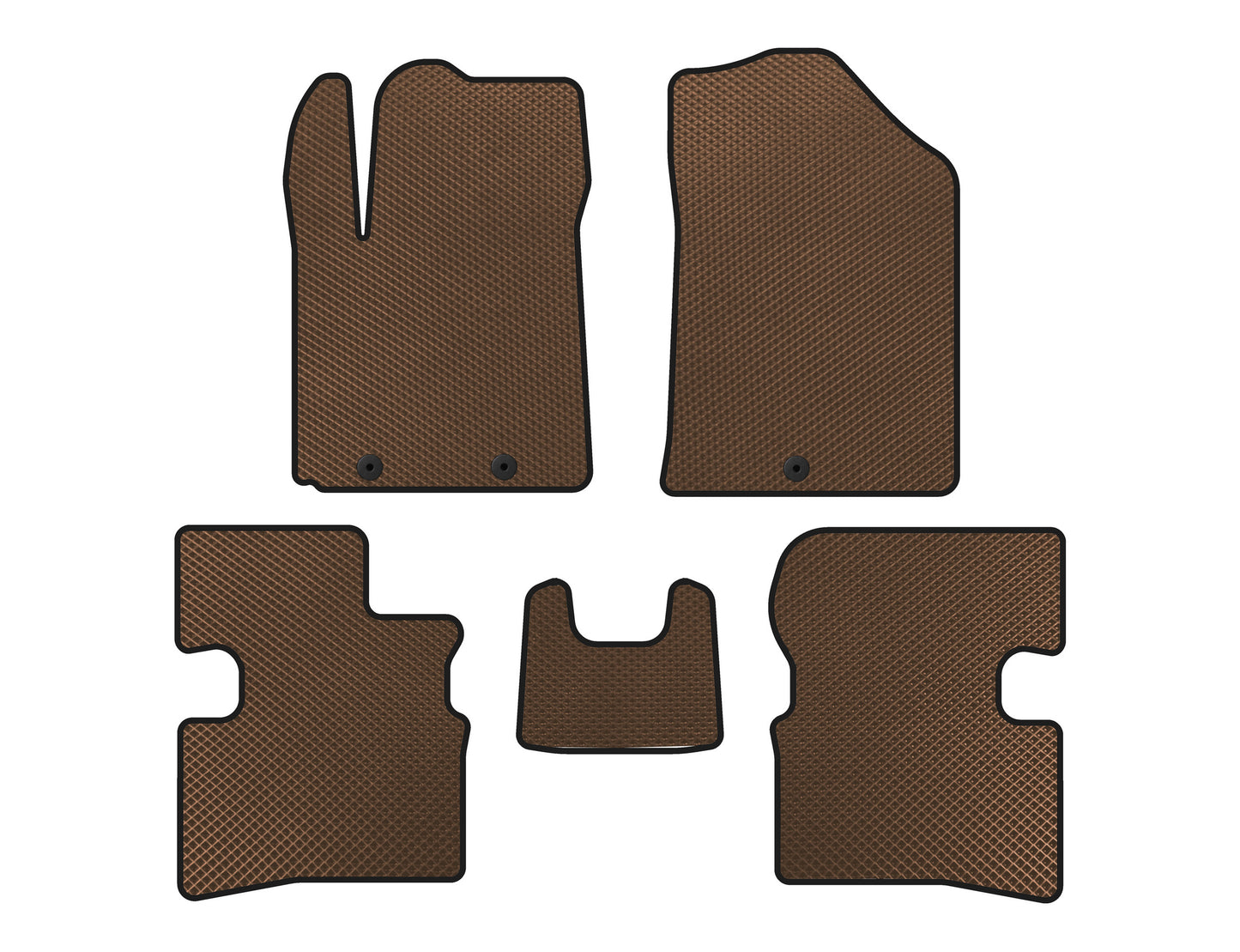 EVA Floor Mats (2009-2011, HB, Brown) for Kia Picanto 2004-2011 - image 1