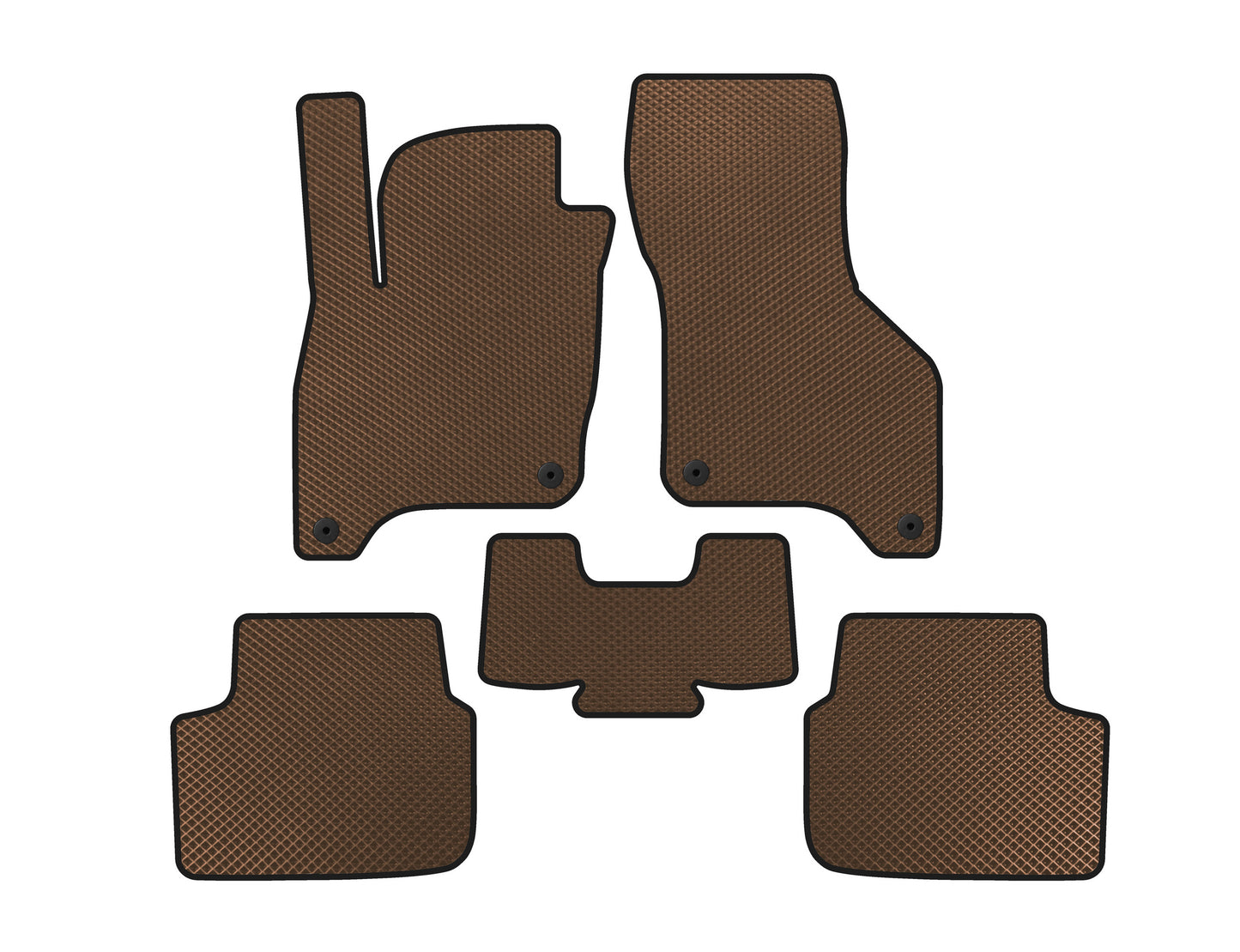 EVA Floor Mats (SD, Electric, Brown) for Volkswagen E-Bora 2019- - image 1
