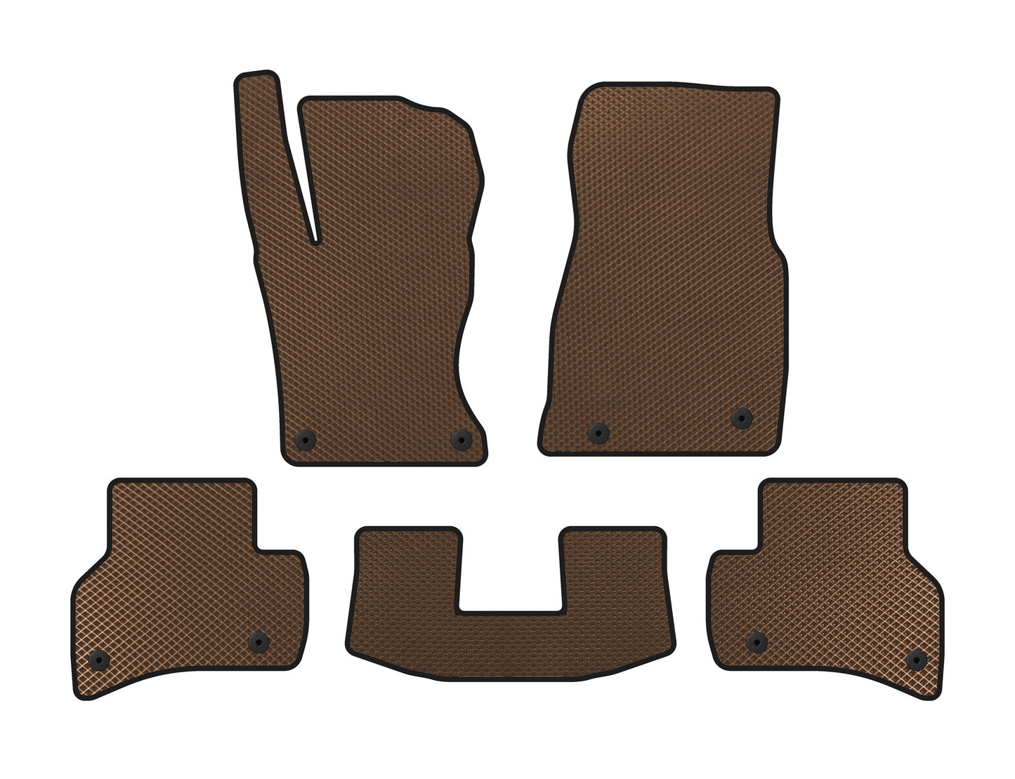 EVA Floor Mats (2015-2019, SD, Brown) for Jaguar XE 2016- - image 1