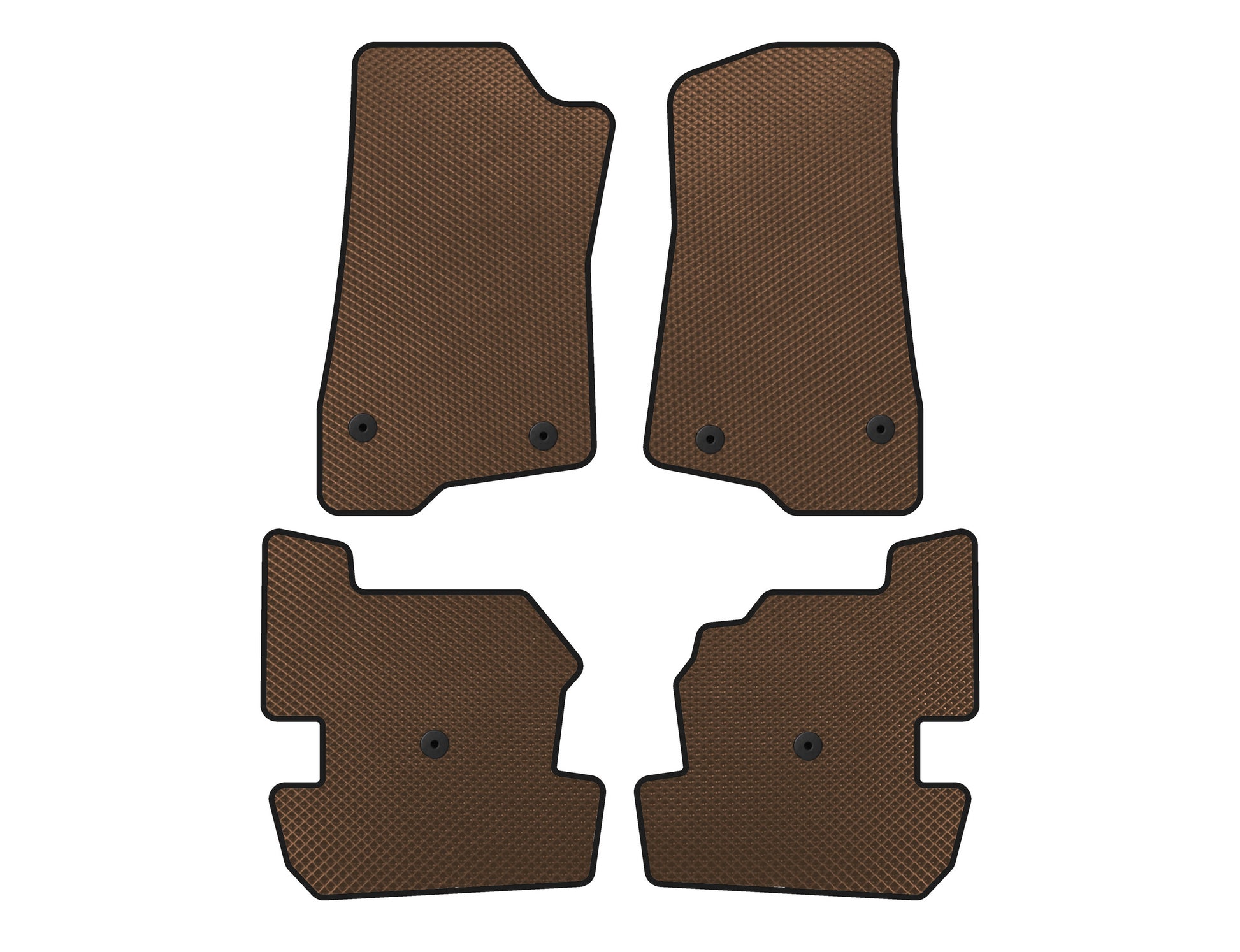 EVA Floor Mats (Brown) for Jeep Wrangler 2018- - image 1