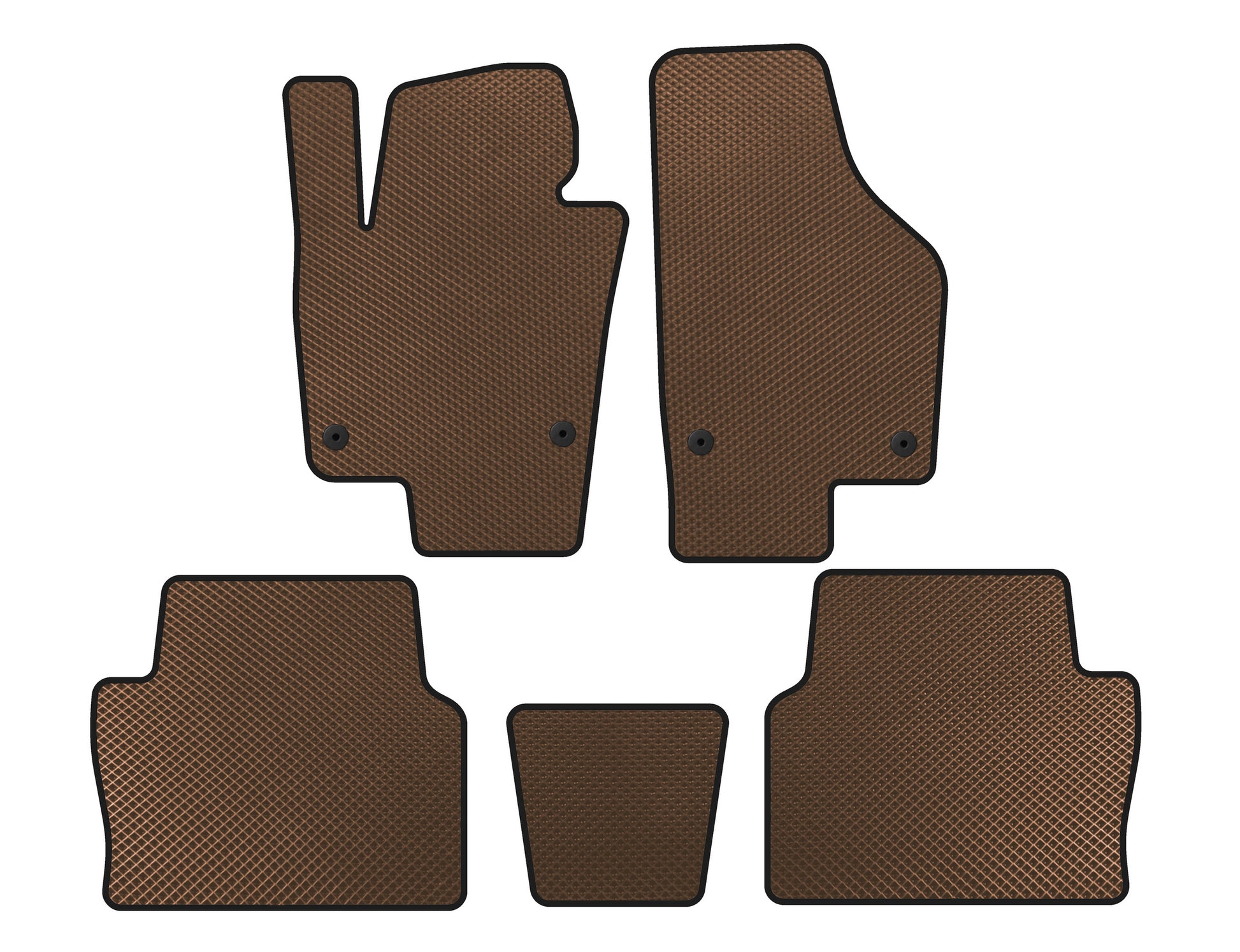 EVA Floor Mats (2 Rows, Brown) for Seat Alhambra 2010- - image 1