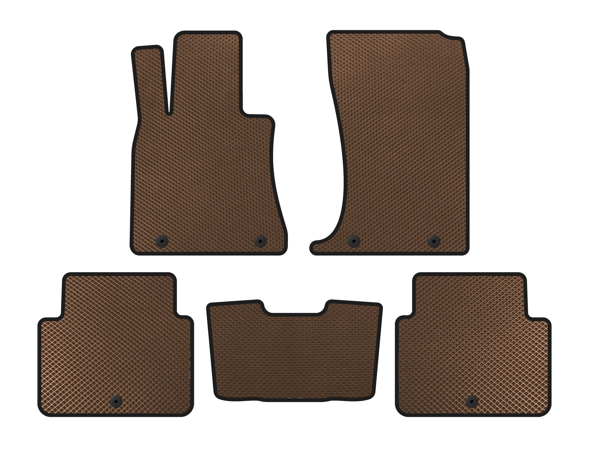 EVA Floor Mats (SD, Brown) for Hyundai Genesis DH 2013-2016 - image 1