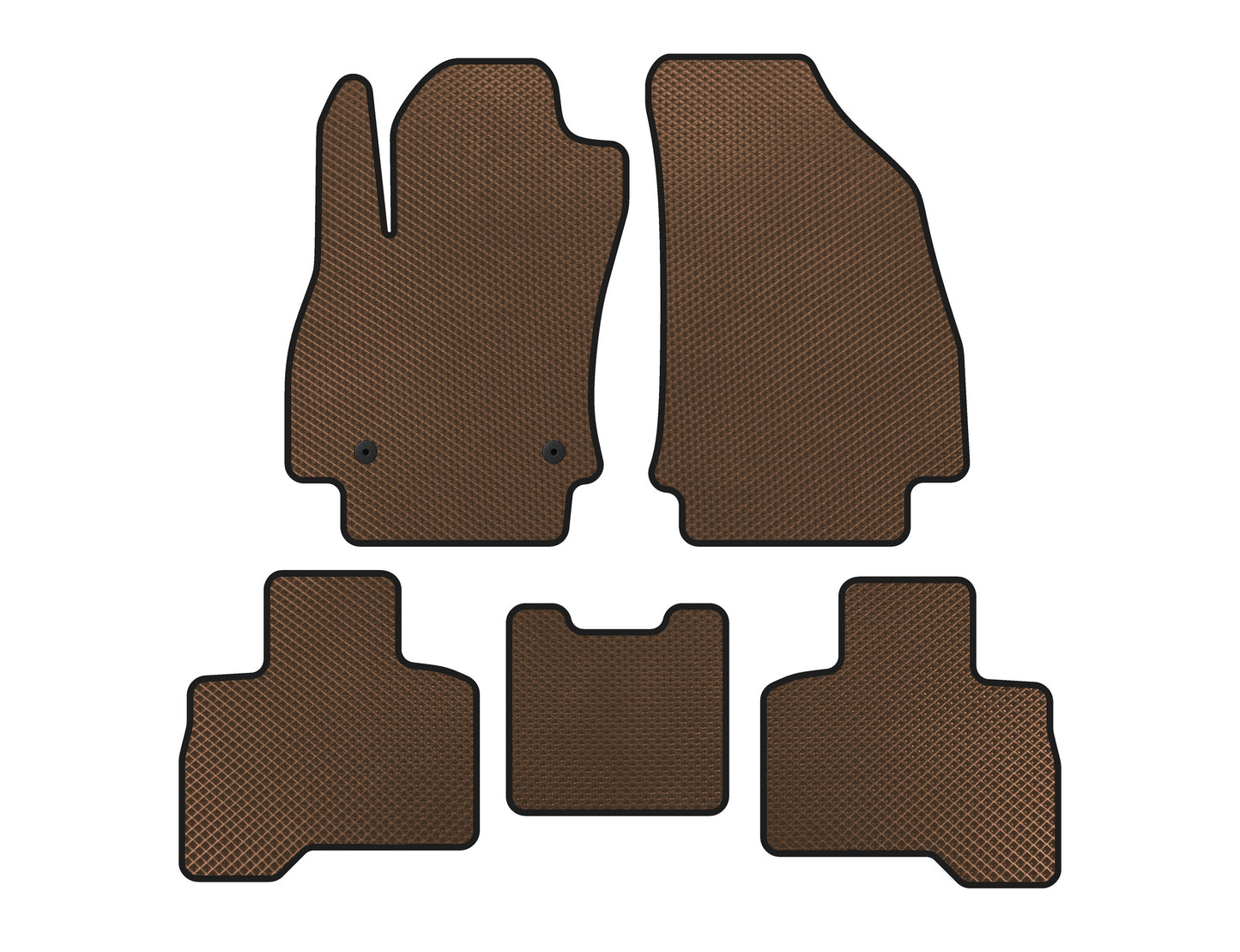 EVA Floor Mats (For Qubo 2008-2016, Brown) for Fiat Fiorino/Qubo 2008-2024 - image 1