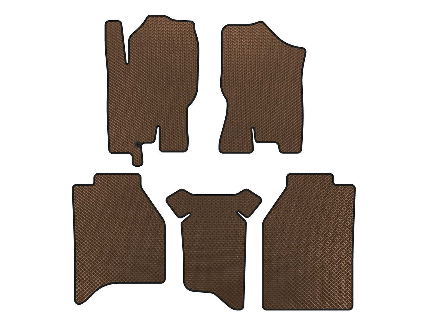 EVA Floor Mats (Brown) for Nissan Navara 2006-2015 - image 1