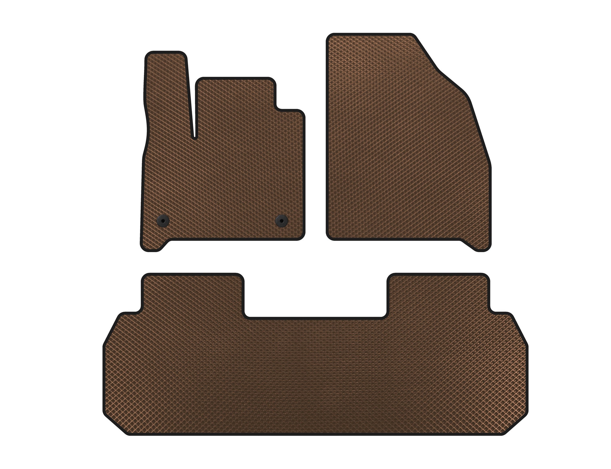 EVA Floor Mats (2 pcs, Brown) for Chevrolet Traverse 2017- - image 1