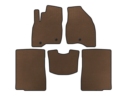 EVA Floor Mats (2015-2017, 2 Rows, 7-Seater, Brown) for Ford Explorer 2011-2019 - image 1