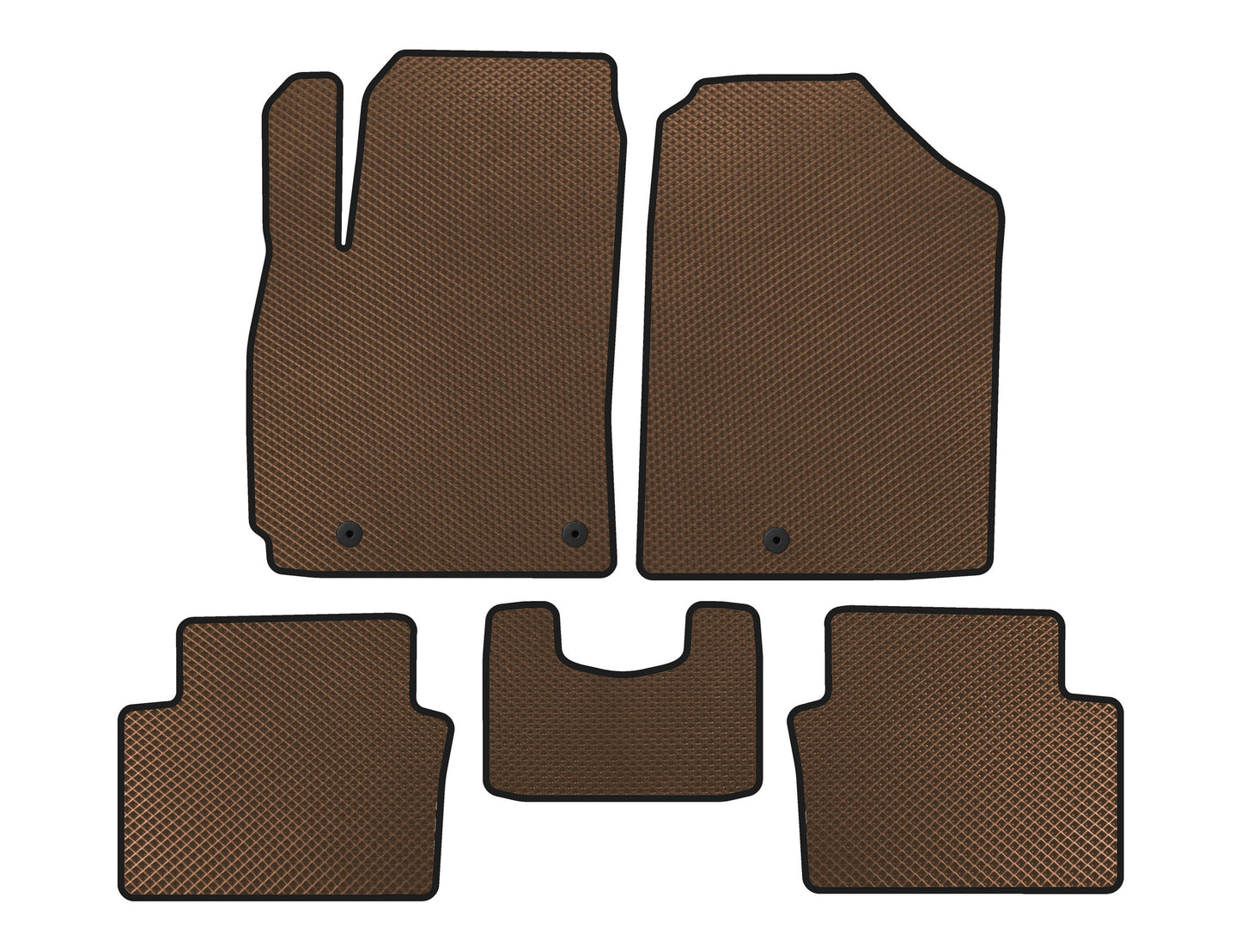 EVA Floor Mats (Coupe, Brown) for Hyundai Veloster 2018-2022 - image 1