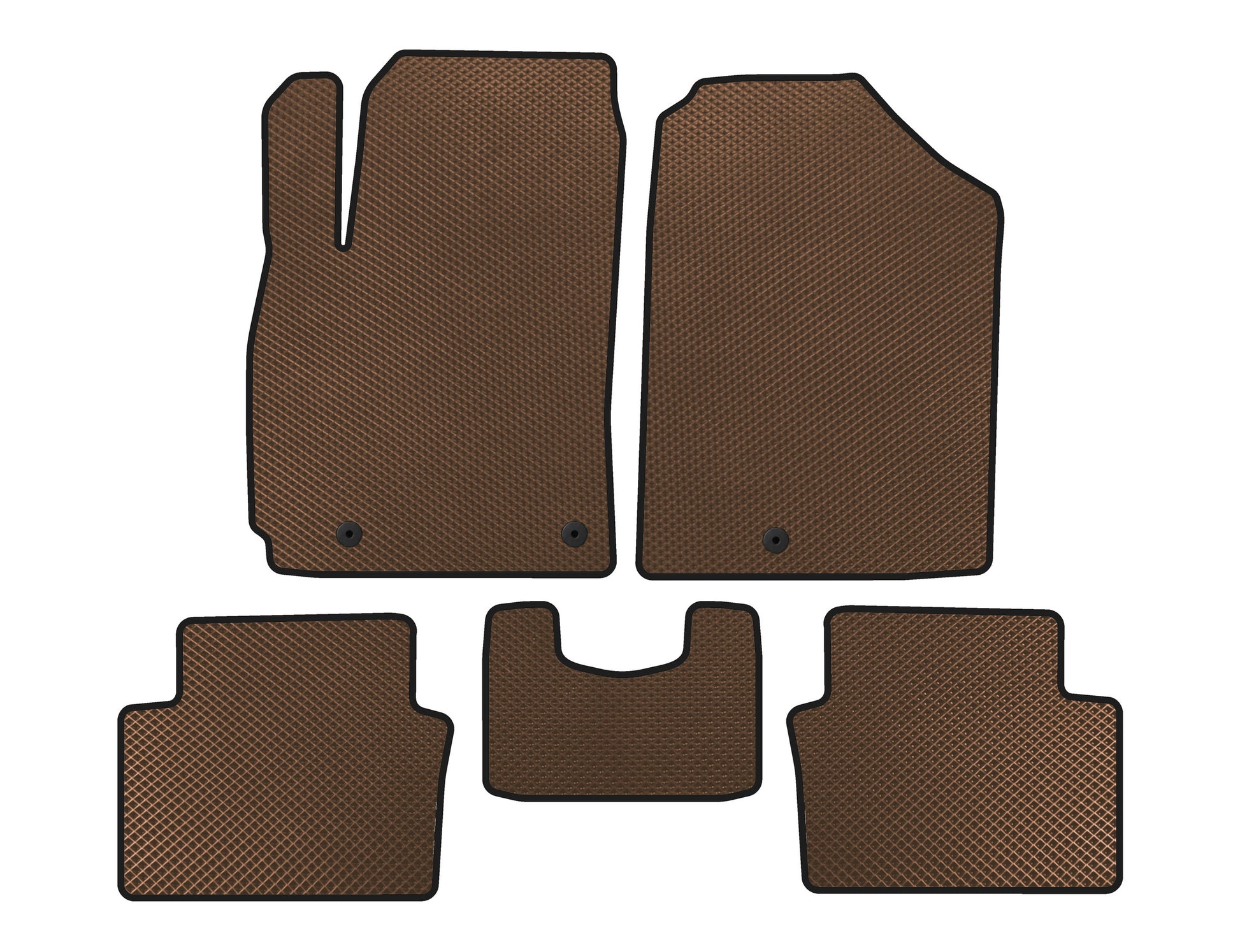 EVA Floor Mats (Coupe, Brown) for Hyundai Veloster 2018-2022 - image 1