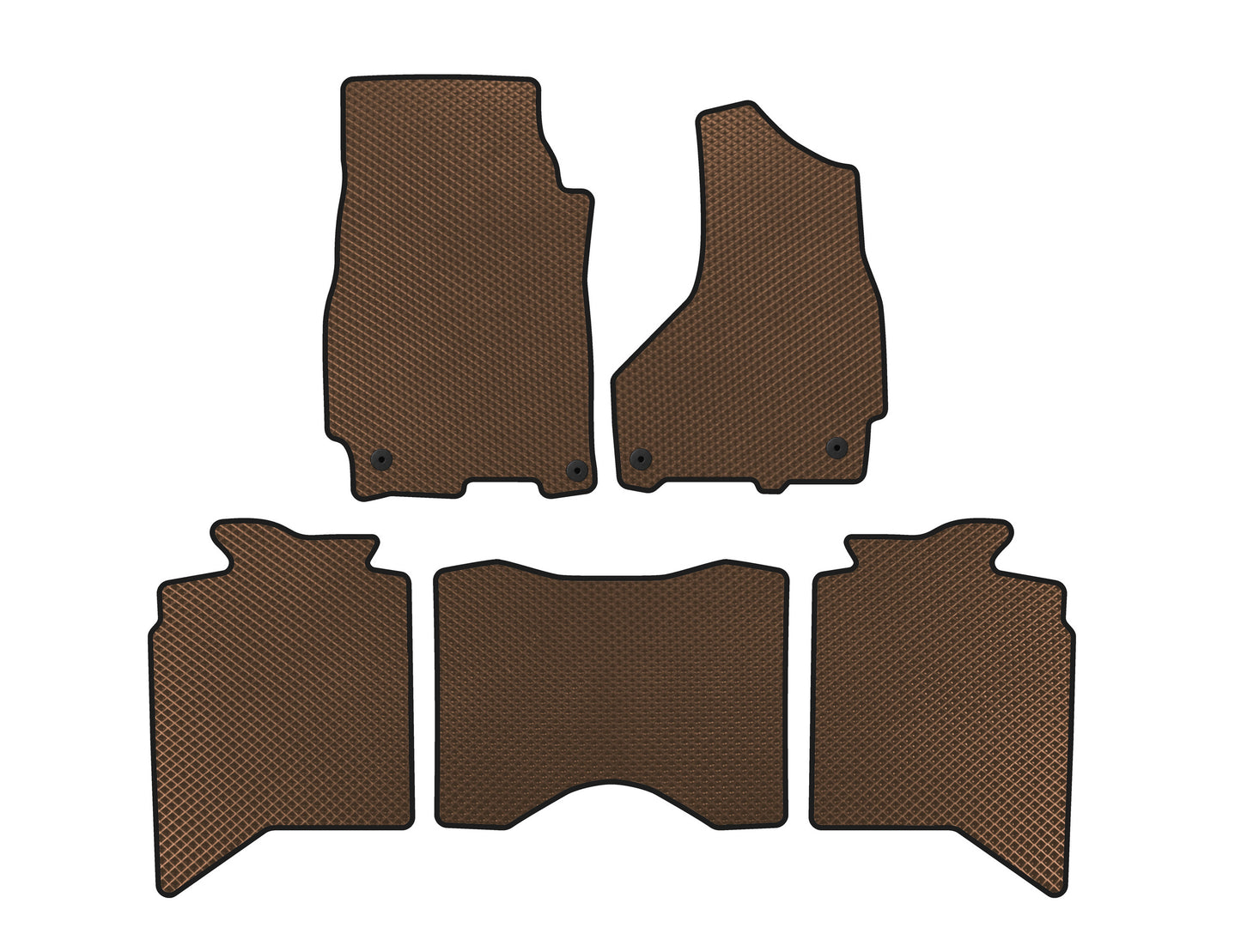 EVA Floor Mats (2013+, 5-Seater, Brown) for Dodge RAM (DS/DJ/D2) 2009–2024 - image 1