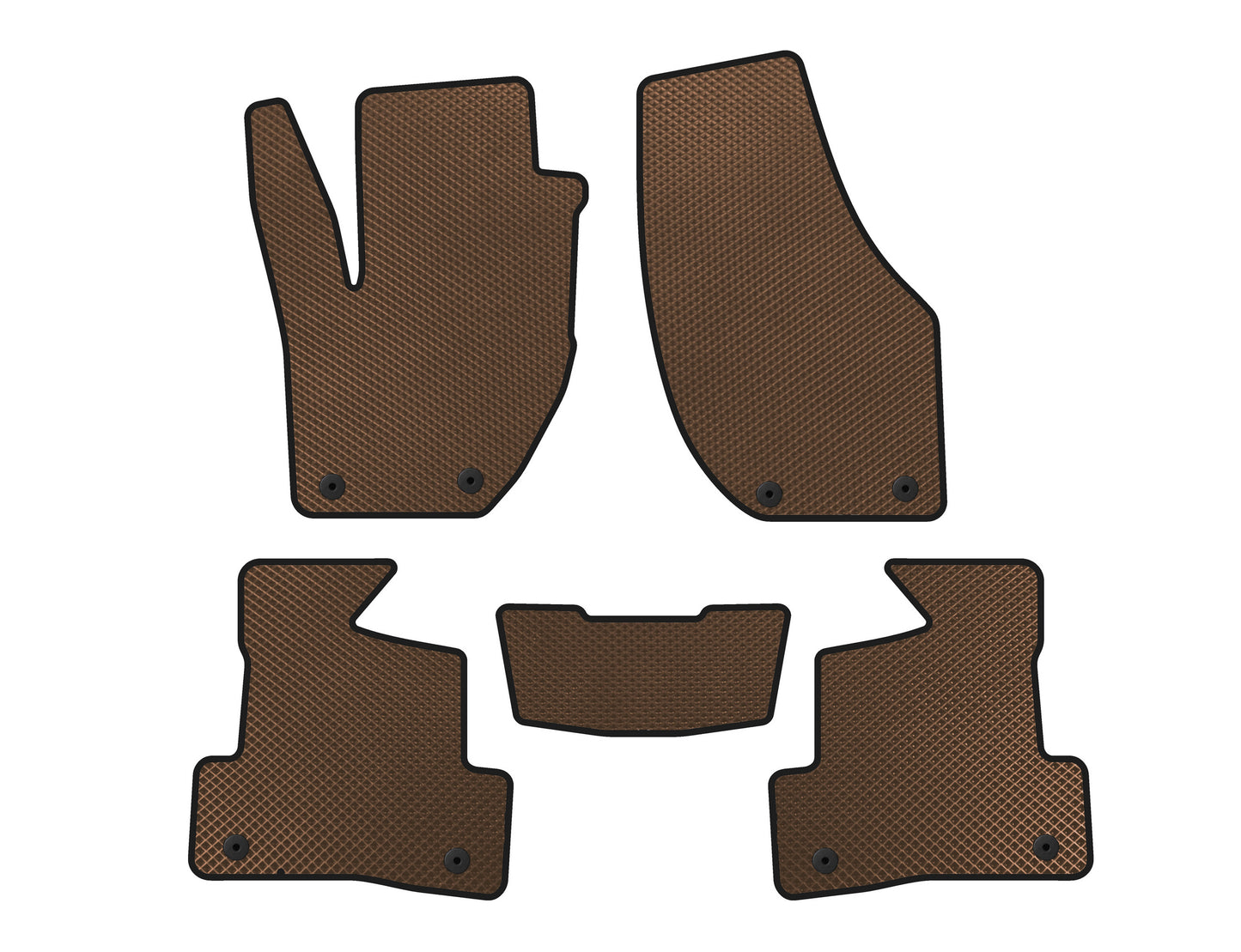 EVA Floor Mats (2012-2016, HB, Brown) for Volvo V40 2012- - image 1