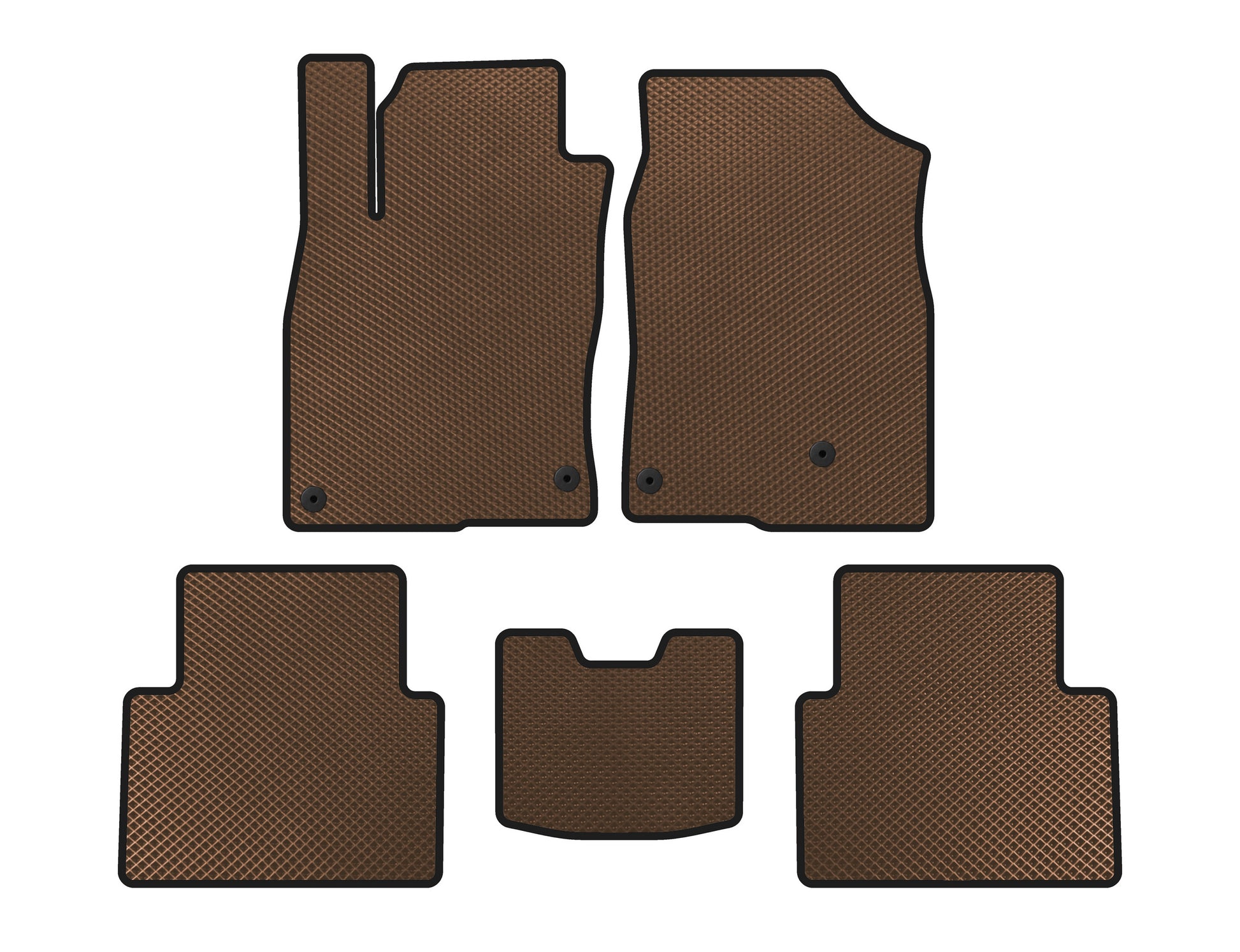 EVA Floor Mats (SD, Brown) for Honda Civic Sedan X 2016-2021 - image 1