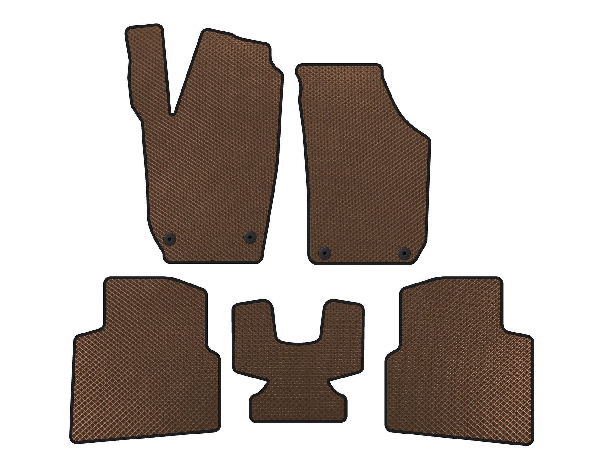 EVA Floor Mats (Brown) for Skoda Roomster 2006-2015 - image 1