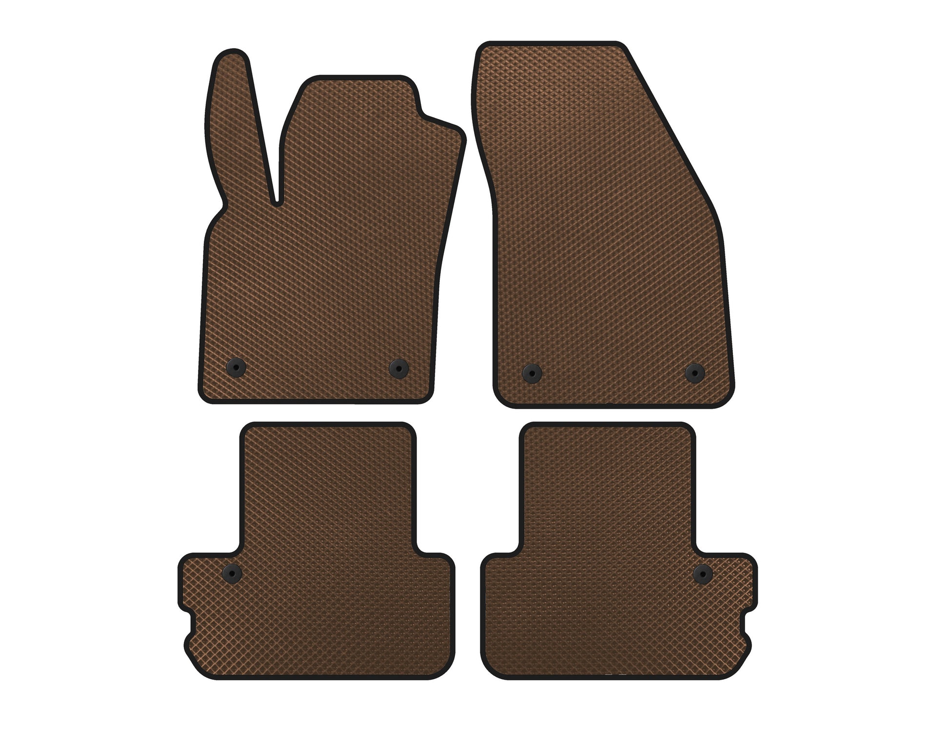 EVA Floor Mats (Cabriolet, Brown) for Volvo C70 2006-2010 - image 1