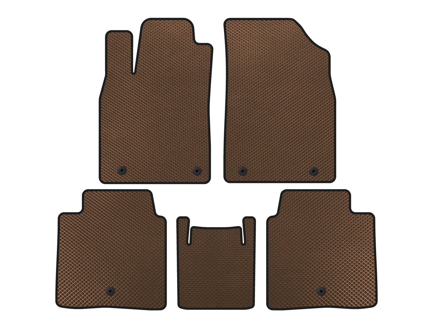 EVA Floor Mats (SD, Hybrid, Brown) for Lexus ES 2012-2018 - image 1