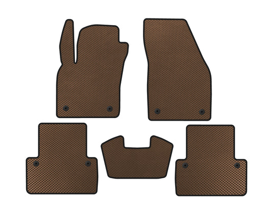 EVA Floor Mats (2007-2012, SW, Brown) for Volvo V50 2004-2012 - image 1