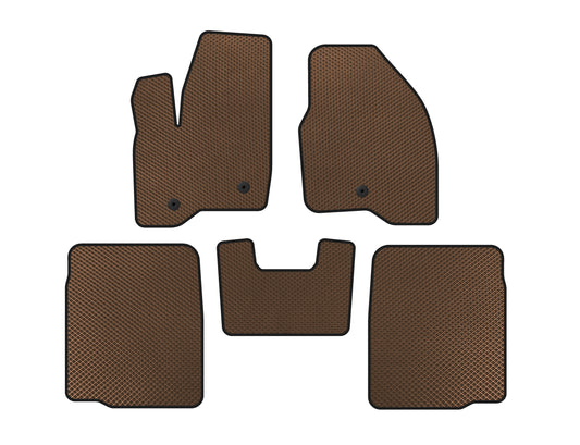 EVA Floor Mats (2 Rows, 2011-2015, Brown) for Ford Explorer 2011-2019 - image 1