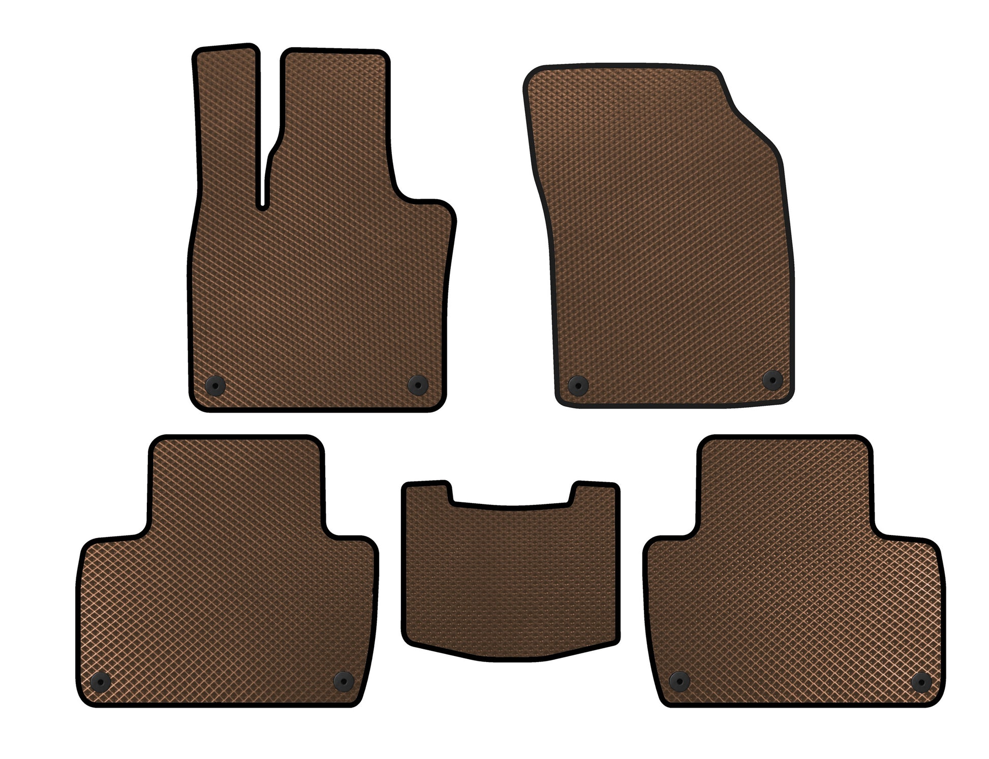 EVA Floor Mats (2 Rows, Brown) for Volvo XC90 2015- - image 1